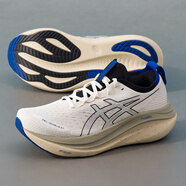 亞瑟士（ASICS）男鞋跑步鞋 25夏季新款黑色運動鞋跑步休閑鞋透氣緩震輕便跑鞋男 白/銀灰色-GEL-NIMBUS 27 39.5 (250mm)
