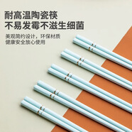 索優(yōu)特 景德鎮陶瓷筷描金筷子家用耐高溫易清洗不變形防霉高檔送禮餐具 影青陶瓷筷-10雙 無(wú)規格