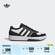 adidas「面包鞋」COURTIC經(jīng)典運動板鞋男女阿迪達(dá)斯官方三葉草 白/黑JS3034     47