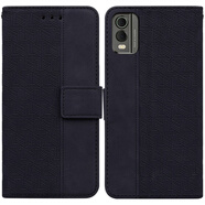 品怡適用OppoA58翻蓋插卡錢包RealmeC55幾何壓紋磁吸手機皮套 黑色 OPPO A8/A31 2020