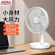 愛家樂愛家樂AKIRA桌面usb充電長續(xù)航小型風扇多檔調(diào)節(jié)辦公室宿舍適用 白色