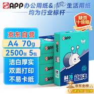 APP  金光APP （藍(lán)蝸牛）A4/70g 復(fù)印紙 順滑不易卡紙雙面打印紙A4紙整箱 500張/包 5包/箱（2500張）