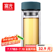 富光 男女士雙層玻璃杯 高硼硅泡茶杯 茶水分離水杯帶茶隔杯子500ml