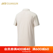 安踏（ANTA）冠軍全天候系列 非凡XT2半拉鏈短袖POLO衫男士短T恤 原木色-1 L (男175)