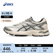 亞瑟士ASICS女鞋舒適回彈跑鞋網面跑步鞋運動鞋 GEL-FLUX 4 米色/銀灰色 35.5