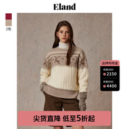 ELAND【新年戰(zhàn)袍】衣戀紅色毛衣女小鹿圖案含綿羊毛柔軟保暖長(zhǎng)袖毛衫20 淺卡其色(36)L/Beige M 165