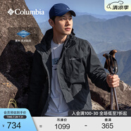 Columbia哥倫比亞戶外男子防水沖鋒衣徒步旅行夾克連帽外套XE5743 010 黑色 S(170/92A)