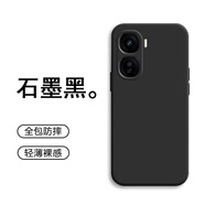 HSTUIQOONEO10手機殼男女款保護套IQOONeo10pro手機外殼金屬質(zhì)感手機套散熱透氣手機套純色軟殼新款 質(zhì)感黑