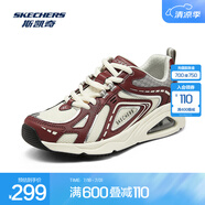 斯凱奇（Skechers）女士綁帶復(fù)古慢跑鞋177905 酒紅色/BURG 38
