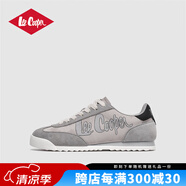 LEE COOPER男鞋阿甘鞋夏季2025新款減震運動鞋男士德訓(xùn)鞋低幫復(fù)古休閑鞋子男 灰色 38