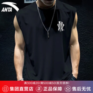 安踏（ANTA）吸濕速干運(yùn)動(dòng)健身背心男冰絲涼感透氣坎肩夏季馬拉松跑步無袖T恤 【凱里·歐文同款】基礎(chǔ)黑-3 XL (180) 建議150-160斤