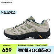 邁樂（Merrell）戶外徒步鞋男MOAB 低幫經(jīng)典防滑耐磨減震輕量透氣登山鞋 J038307淺灰綠 上新 42