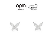 APM Monaco蝴蝶銀耳釘女首飾耳釘簡約氣質(zhì)時尚七夕情人節(jié)禮物送女友