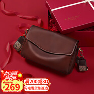 viney牛皮包包女包品牌斜挎枕頭包輕奢單肩包生日禮物高級感送女友老婆