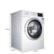 博世Bosch/ XQG100WAP282602W白色滾筒洗衣機快洗大容量10kg 白色