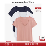 ABERCROMBIE & FITCH女裝24夏款3件組合裝經典小麋鹿百搭純色短袖T恤KI139-4669 多配色 XXS 160/80A