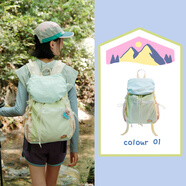 LOLA DESIGN【七夕禮物】可愛(ài)戶(hù)外背包旅行雙肩子母包大容量登山旅游輕便書(shū)包 山林綠(大包+小包）子母包設計