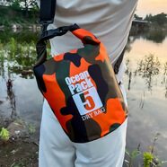 凱瑪仕（KEMAS）凱瑪仕戶外用品登山騎行迷彩單肩雙肩兩用包游泳防水桶包野營(yíng)收納 米彩橙色20L