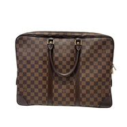 【二手95新】L 棋盤(pán)格男士手提公文包 商務(wù)辦公奢侈品箱包 95新棕棋盤(pán)格大號尺寸40*30*6