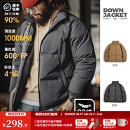 馬登工裝 美式休閑白鴨絨羽絨服戶外防風(fēng)面包服保暖外套男冬新年戰(zhàn)袍 深灰色 3XL
