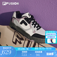 FILA FUSION斐樂潮牌BANK DX情侶場下滑板鞋時尚運動鞋板鞋男女休閑鞋 海霧紫/月巖灰-SL【女款】 36
