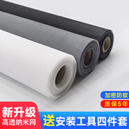 獅倍力防蚊紗窗網(wǎng)沙窗紗網(wǎng)家用窗紗自裝加密加厚防塵防蚊網(wǎng) 白色納米紗窗【帶壓條壓輪鉤子】 0.8米寬*3米長【15米壓條+壓輪】
