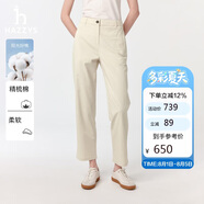 哈吉斯（HAZZYS）女裝 直筒通勤休閑褲ATDSP0CAX02 乳白色IV 40(160/72A40)