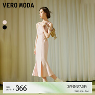 VEROMODA連衣裙2024早春新款優(yōu)雅時(shí)尚方領(lǐng)魚(yú)尾裙設計感純色約會(huì )玫瑰 A17米子粉色 165/84A/M