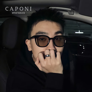 CAPONI尼龍偏光GM墨鏡男女太陽眼鏡防紫外線開車大臉眼睛明星配近視度數(shù) C款-0度-茶色片（偏光版更高清）