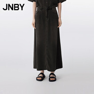 JNBY/江南布衣25夏半身裙萊賽爾牛仔柔軟A型簡(jiǎn)約通勤休閑5P4D14410 998/牛仔深灰 S