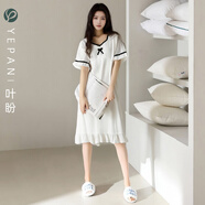 葉盼（yepan） 睡裙女士夏季莫代爾薄款性感睡衣夏天寬松連衣裙七夕情人家居服 1124【莫代爾 清涼舒適】 3XL (180) ：建議160-180斤穿著