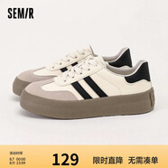 Semir女鞋德訓(xùn)鞋女春夏透氣百搭休閑運(yùn)動(dòng)鞋板鞋女SFYM233655 白色 40