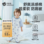 貝肽斯睡袋兒童睡衣嬰兒連體秋季純棉睡袍睡裙男女寶寶0-1歲家居服套裝 宇航員巡航 【涼感棉7A級物理抗菌】 100 cm 【適用身高95-105cm】