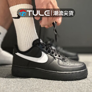耐克（NIKE）男鞋Air Force 1 07 Low運動鞋空軍一號AF1經(jīng)典純白低幫休閑板鞋 FZ0627-010黑色白鉤 39