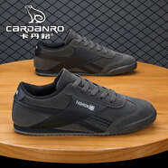卡丹路（CARDANRO）意大利男鞋春季新款簡(jiǎn)約百搭運動(dòng)休閑鞋防滑耐磨皮面阿甘潮鞋子男 灰色 39