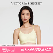 維多利亞的秘密 楊冪同款 夏季薄款內衣女果凍條反重力無痕涼感文胸PRO微聚攏MAX 39H7奶黃色-Logo蕾絲 11244757 L ：MAX三排扣（80C/80D/85A/85B