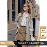 KBNE2025新款長(cháng)袖中長(cháng)款設計感風(fēng)衣外套今年流行的大牌大衣春秋女 綠色1 L