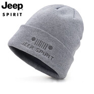 吉普（JEEP）帽子男士毛線(xiàn)帽防風(fēng)護耳保暖棉帽韓版潮流秋冬季針織帽休閑防寒帽