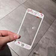 旻妍適用蘋果4S手機(jī)膜iPhone5SE鋼化膜6plus浮雕7軟邊8全屏卡通可愛貼膜 豹紋蝴蝶結(jié)小蘋果貓 iPhone8plus