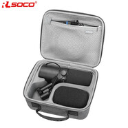 RLSOCO 適用舒爾SM7dB收納包便攜手提包SHURE MV7X麥克風(fēng)話筒保護(hù)收納盒 適用SM7B/MV7收納包-灰色
