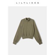 LILY LIKES輕感亞麻韓國進(jìn)口輕感亞麻 立領(lǐng)外套/短褲套裝 【橄欖綠-外套】 S