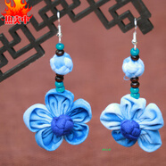 SNQP云南旅游耳環(huán)云南大理民族風(fēng)扎染耳環(huán)布藝花朵925銀飾百搭復古個(gè) 40號