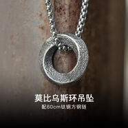 翼力莫比烏斯環(huán)男款純銀項(xiàng)鏈潮流男生男士設(shè)計(jì)感小眾平安扣吊墜男禮物 配60cm鈦鋼方鋼鏈