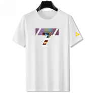 樂卡克（Le coq sportif）法國公雞冷感冰絲夏季短袖t恤男士莫代爾半袖打底衫圓領(lǐng)上衣服 白色 M