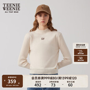Teenie Weenie小熊女裝冬裝簡(jiǎn)約休閑時(shí)尚中領(lǐng)毛衣貼身打底衫針織衫 乳白色 M 165