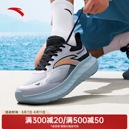 安踏（ANTA）輕云輕質(zhì)緩震跑步鞋男夏季網(wǎng)面透氣舒適通勤男士休閑運動鞋子 霧灰/基礎(chǔ)黑-1 44 (270mm)