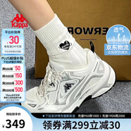 卡帕（Kappa）女鞋網(wǎng)面運(yùn)動(dòng)鞋子女夏季透氣老爹鞋軟底增高休閑鞋女女 奧運(yùn)灰 37
