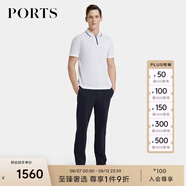 PORTS男裝春季商務(wù)休閑短袖Polo衫MP8N193RZC011 白色 L
