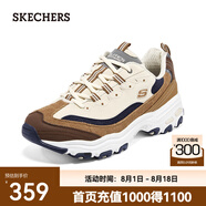 斯凱奇（Skechers）奶茶熊男鞋老爹鞋情侶百搭休閑熊貓鞋男輕便 棕色/自然色/BRNT 45