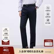 Hush Puppies暇步士男裝基礎(chǔ)版型純色簡約百搭商務(wù)休閑褲男士褲子 085深藍2 32